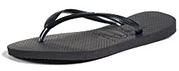 Havaianas 's Slim Flip Flop, Black, 5 UK