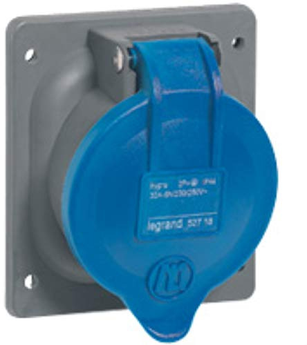 Legrand 052719 Plastique Prise à Entraxes Unifiés Fixe Hypra IP44, 32A, 200V à 250V, 3P+T
