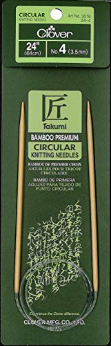 Clover Takumi Bamboo Circular Knitting Needles 24-inch-Size 4/3.5mm, Other, Multicoloured, 2.5 x 9.36 x 23.18 cm