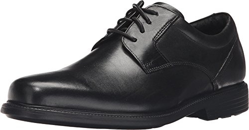 Rockport Mens Charlesroad Plaintoe Oxfords-shoes, Black, 8.5 Wide Women/8.5 Wide Men US