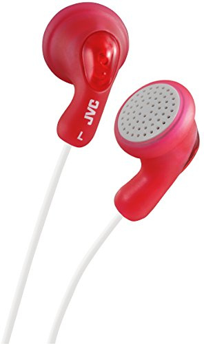 JVC Gumy In-Ear Wired Headphones Earphones Compatible with iPod, iPhone, Samsung - Red