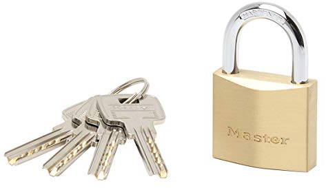 Master Lock 2940EURD Cadenas en laiton 40 mm Double verrouillage haute sécurité, Or