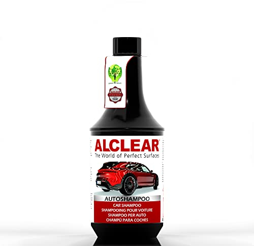ALCLEAR 721AS shampoo auto concentrato 1000 ml pH neutro – pulizia delicata su vernice, vetri, cromo, plastica, rimuove sporco ostinato senza residui – schiuma ricca, biodegradabile – Made in Germany