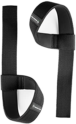Gradient Fitness Handschlaufen zum Gewichtheben (2er-Pack) | Weiche, mit Neopren gepolsterte 20-Zoll-Gurte. Reduziert das Verletzungsrisiko beim Gewichtheben, Bodybuilding (Schwarz)