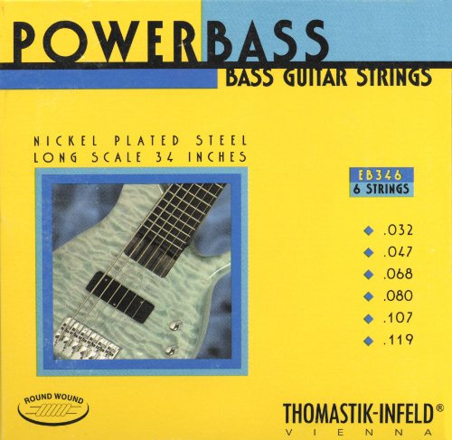 Thomastik-Infeld EB346 Bass Guitar Strings: Power Bass 6 String Magnecore Set C, G, D, A, E, B Set