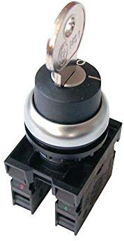 Eaton 216894 Schlüsseltaste, 3 Stellungen, Tastend, schwarz