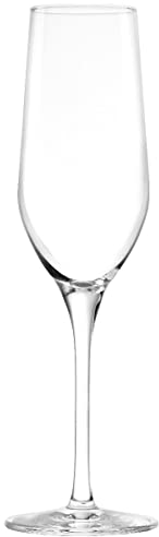 Stölzle Lausitz Flûtes à Champagne Ultra Lot de 6, 185 ml – Verres Élégants pour Champagne, Prosecco & Vin Mousseux – Verres en Cristal de Qualité avec Pied Court – Compatibles Lave-Vaisselle