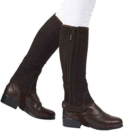 Dublin Easy-Care Half Chaps II, Brown, Childs Medium