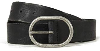 Levi's Damen Circle Buckle Core Gürtel, Schwarz (Black), 75 cm (Herstellergröße: 75)