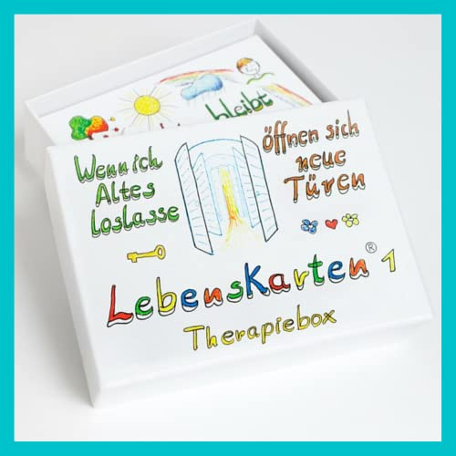 Lebenskarten Serie 1 Das Original Therapie-Box (88 Karten + Begleitheft) Reflexionskarten Coaching Karten für Selbstwert, inneres Kind & Krisenbewältigung | eingesetzt in Therapie & Beratung