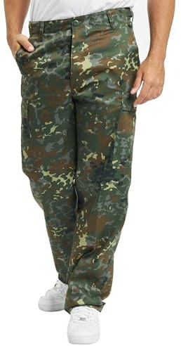 Brandit US Ranger tygbyxor för män, svarta basplagg, Fleece kamouflage, 4XL