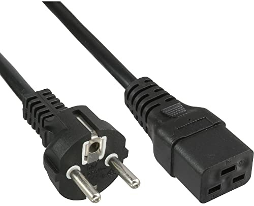 InLine 16658D strömkabel 16A, skyddskontakt rak till IEC-kontakt IEC320/C19, 1 m