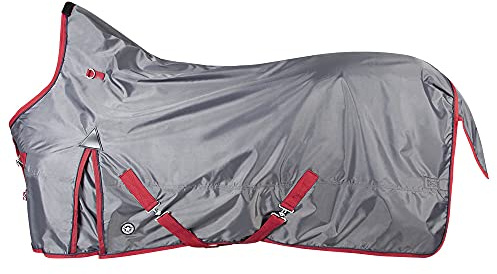 PFIFF ‘Highneck’ rain Blanket with Fleece Lining - 165, Grey-Magenta