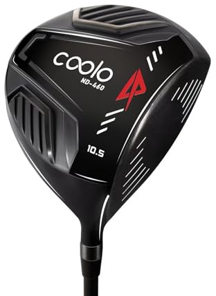 COOLO Golf Driver for Beginner and Average Golfer, Designed for Forgiveness and Ease to Use, Men&Petite Women, 10.5/12 Degrees, Right&Left Handed, 460CC (10.5°, Regular, Right, Black)