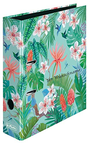 Herlitz Motivordner mit Gravur / DIN A4 / 80mm breit / Ladylike Jungle