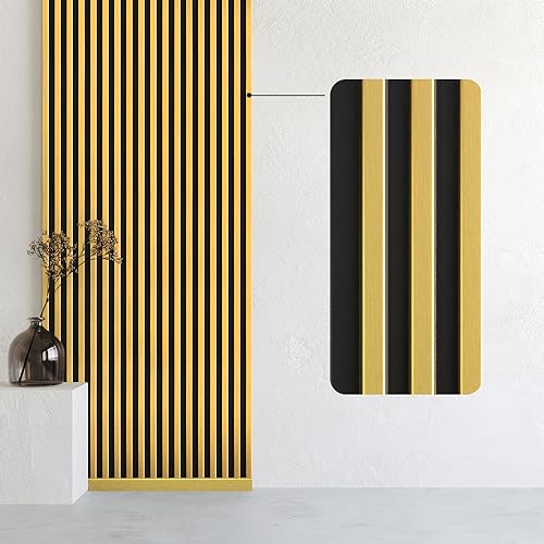 Bildershop-24 Wandpaneele & Deckenpaneele Dekowa in Gold Schwarz 252 x 10,7 x 1,5 cm