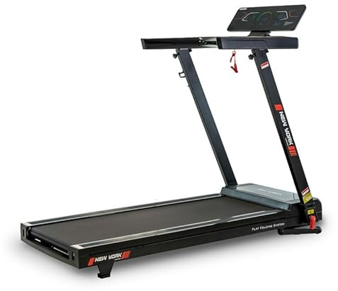 BH - Tapis de Course New York - Vitesse Max. 16 Km/H - Surface 125 X 45 Cm - Inclinaison Électrique 10% - Moniteur LCD - Tapis de Marche Pliable avec 40 Programmes - Poids Max. 115 Kg