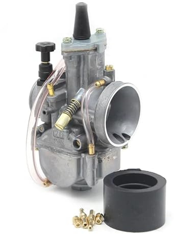 SRQORT Carburadores para Moto Carburador De Motocicleta De Carreras para PWK 21 24 26 28 30 32 34mm con Power Jet para 2 Tiempos 4 Tiempos Dit Pit Bike ATV Quad Carburador Motores(30mm)
