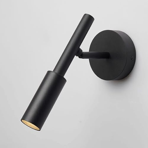 Applique da Parete a LED, Luce per Interni con Interruttore, Girevole a 350°, faretto da Lettura da 7 W, lampade da Incasso per Bagno, Camera da Letto, Soggiorno, Studio - Bianco