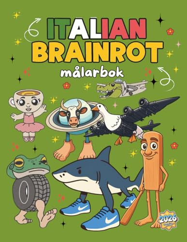Brainrot målarbok: Tralalero Tralala målarbild för barn, italiensk Brainrot målarbok — En meme-karaktär målarupplevelse (Målar avkopplande utrymmen)