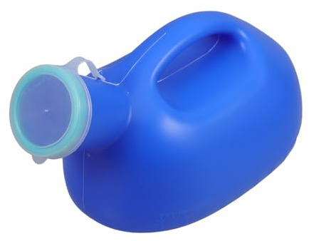 GOOHOCHY Urinoir Portable Homme 2000 Ml Bleu Avec Couvercle Étanche, Bouteille Anti-éclaboussures Légère, Usage Voyage Camping Voiture, Réceptacle Urine Masculine Pratique Et Compact