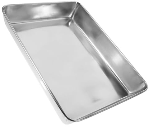 Bassin de Nettoyage pour Pigeons en Acier Inoxydable, Design Profond | Bassin de Bain pour Oiseaux, Bords Lisses, Limite les Éclaboussures, Usage Sûr en Cage, Argenté
