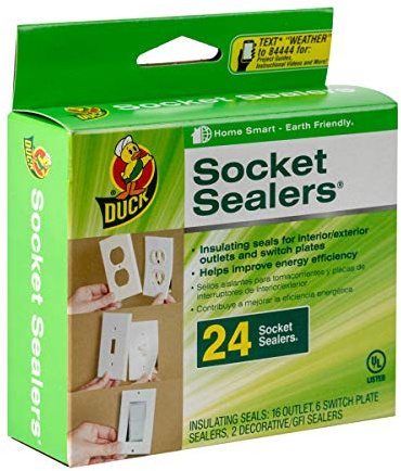 Duck Brand Socket Sealers Variety Pack, 16 Outlet Sealers and 6 Switch Plates, 2 Decorative Covers, White, 283333