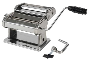 YOOCOOK - Machine à pâtes manuelle - Inox - 7 épaisseurs réglables, machine à pâtes en acier inoxydable avec rouleau et cutter, machine à pâtes à manivelle à la main pour spaghetti, lasagnes, etc.