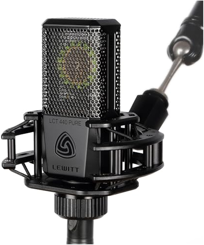 LEWITT LCT 440 PURE XLR condenser microphone for voice, singing, instrument recording, and streaming
