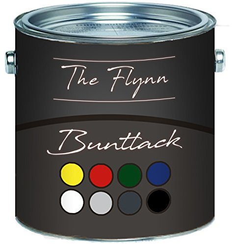 The Flynn Buntlack hochwertige Farbe für Holz und Metall - hervorragender Schutz für anspruchsvolle Holz- und Metallanstriche (2,5 L, Lichtgrau (RAL 7035))