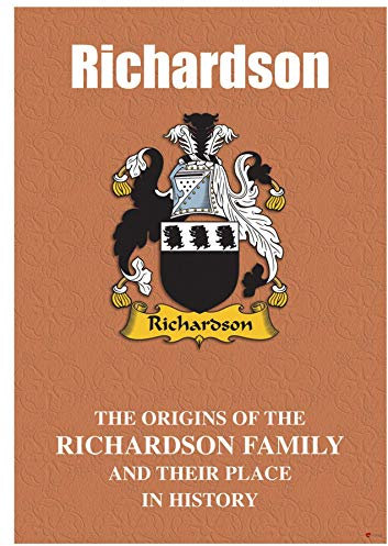 I LUV LTD Richardson Anglais Nom de Famille Livret D'histoire avec de Brefs Faits Historiques