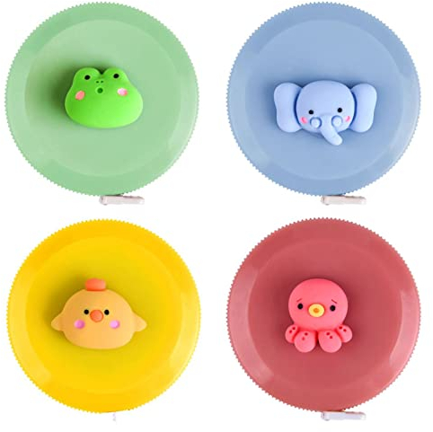 ASTARON 4 Stück Weiches Maßband für Körpermaße einziehbar, niedliche Bandmaße Schneider Maßband für Nähen 60 In / 1.5 M Schneider Maßband mit Fraktionen messen Lineal für Nähen