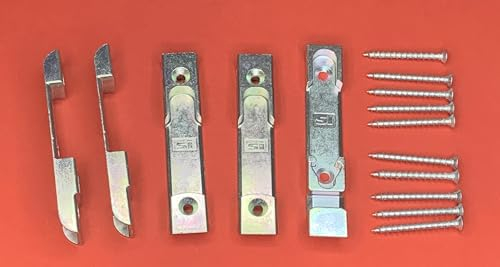 Siegenia A0420 0420 Schließblech - Set bestehend aus 1x Kippschließblech und 4x Schließbleche inkl Befestigungsmaterial