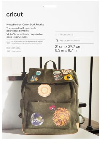 Cricut™ Printable Iron-On for Dark Fabrics – A4 (3 ct)