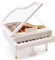 WSAMJIN Klavier Spieluhr, Mini Klavier zum Aufziehen Flügel Piano Spieluhr Spieluhren Geschenk für Weihnachten, Geburtstag, Valentinstag (Weiß)