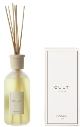 Culti Diffusore Stile Classic Ficum Blu aus transparentem Glas, Duftrichtung: Jasmin, Inhalt: 500 ml, PDASTIFIC0500MACI0000