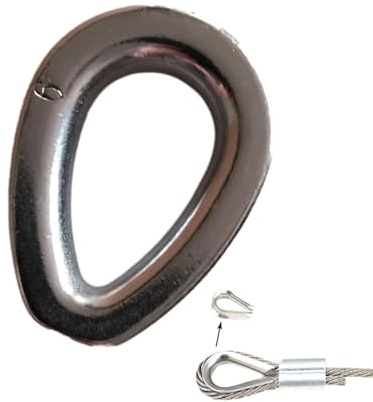 Yianyal Morsetto per cavo in metallo, terminali per fune in acciaio inossidabile | Manicotto ad anello crimpatura, terminali per corda, per la costruzione marina - Caratteristiche