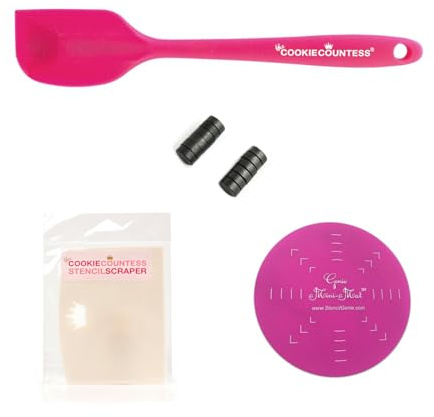 The Cookie Countess Cookie Stenciling Essentials - Tools for Stenciling a Cookie with Royal Icing