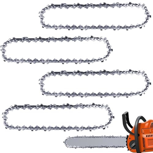 4 catene per motosega da 40 cm, 1,3 mm, 56 TG, compatibili con Stihl, Dolmar, Husqvarna, Einhell, Bosch, Makita, ecc., lunghezza di taglio adatta di 40 cm