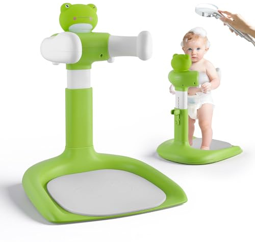 Soporte de Bañera para Bebé, Torre de Ducha Ajustable Antideslizante Desmontable, Soporte Bañera Bebe y Ducha Bebe para 8-36 Meses
