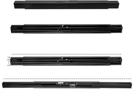 LatoYard Kit de barra de cortina y cenefa para chimenea, barra de metal ajustable para aberturas de chimenea de 30 a 48 pulgadas, construcción de acero grueso mejorada con revestimiento en polvo para