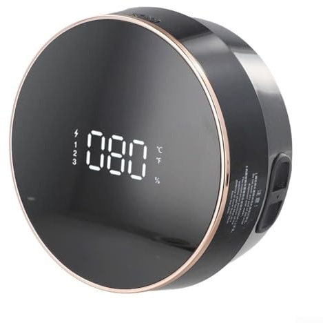 W1 - Dispenser automatico di sapone liquido, 300 ml, per schiuma gel touchless, montaggio a parete, sensore intelligente W1, disinfettante per lavaggio mani con display della temperatura (nero schiuma