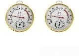 Besttoolifes Sauna Thermometer Hygrometer, Rustproof Alloy Aluminum Construction, Wall-Mountable Dual and Humidity for Home Saunas(2PCS)