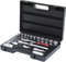 KS Tools 911.0626 3/8 Zoll Steckschlüssel-Satz | inklusive Umschaltknarre, 45-Zahn | matt satiniert | 26-tlg.