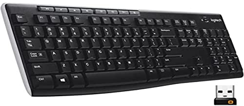 Logitech K270 Kabellose Tastatur für Windows, Spanisches QWERTY-Layout - Schwarz