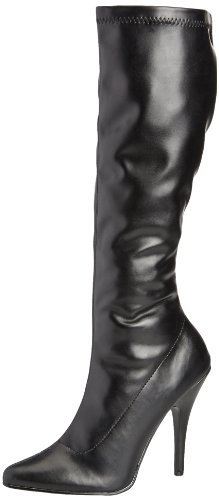 Pleaser SEDUCE-2000 Damen Stiefel, Gr. 39 ( 6 UK), Schwarz (Blk str puUK)