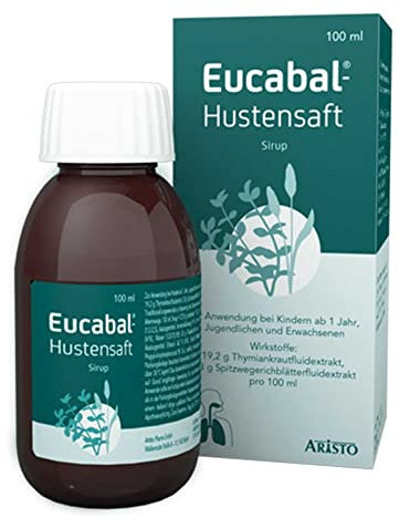 Eucabal-Hustensaft 100ml – Pflanzlicher Hustenlöser für die ganze Familie – Befreit die Atemwege und erleichtert das Abhusten – Natürlich und sanft