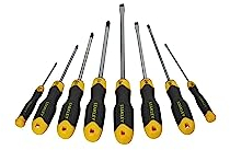 Stanley Schraubendreher Cushiongrip-Set, TransModul-System (8-teiliges Set bestehend aus 3x100 mm, 5x150 mm, 6.5x150 mm, 8x200 mm, PH0x60 mm, PH1x100 mm, PH2x125 mm, mit Stahlklinge) STMT1-74181