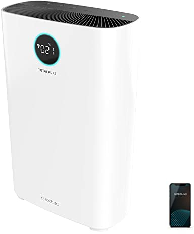 Cecotec Purificador de Aire TotalPure 5000 Connected. 400 CADR, Cobertura 130m3, Pantalla LED, Control por Wi-Fi