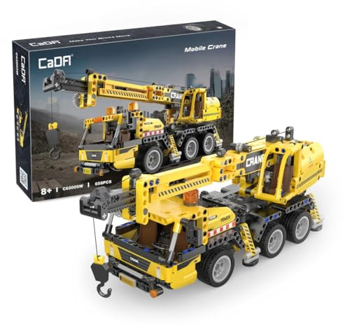 CaDA Mobile Crane with Manual Control - 658 Piece Brick Model Kit C65005W